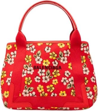 Balenciaga Pre-owned The Navy Cabas S - Dames - Vintage Shopper - Rood - ONE Size - Leer - Vintage