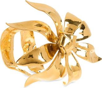 Balenciaga Bloom Cuff Bracelet in Shiny Gold at Nordstrom, Size Small