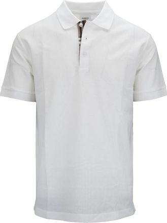 Burberry Polo Shirt met Knoopsluiting - Heren - Polos - Wit - S - Katoen - Tops