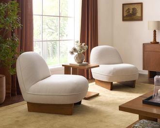 Castlery Ingrid Chair, Performance Mixed-Yarn Chenille, Cream for Women