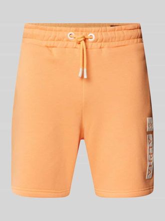 Alpha Industries Alpha Industries Regular Fit Sweatshorts mit Label-Print in Apricot, Gr&ouml;&szlig;e XXXL