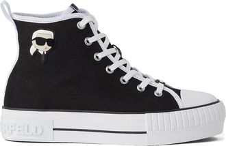 Karl Lagerfeld Ikon Kampus Max NFT high-top sneakers - women - Cotton/Cotton/Rubber - 35 - Black