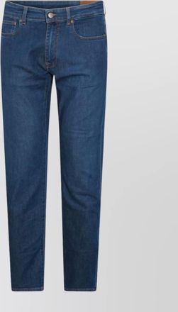 Incotex straight leg five-pocket trousers with belt loops