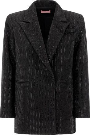 Twentyfourhaitch Uliane Blazer - Dames - Jassen - Zwart - Maat: XS Satijn