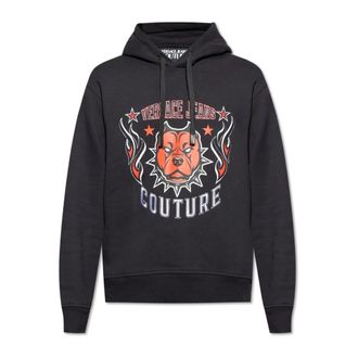Versace Jeans Couture Hoodies, male, Black, Size: M Felpa