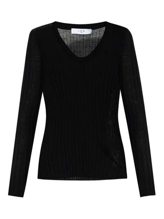 Iro ribbed wool sweater - Black