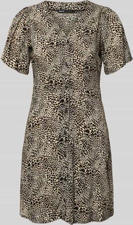 Only Minikleid aus reiner Viskose Modell EVIDA in Taupe, Gr&ouml;&szlig;e XL