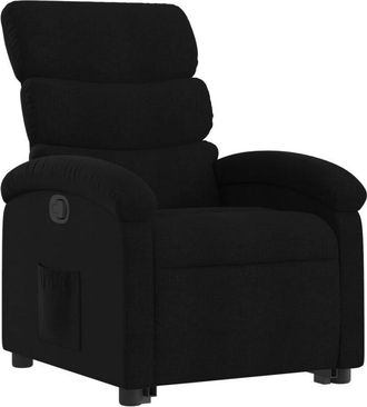 vidaXL Sill&oacute;n Reclinable Elevable Tela Negro Vidaxl