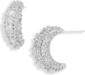 Cara Small Chunky Hoop Earrings in Silver at Nordstrom Rack