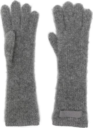 Jacquemus Les Gants Gros Grain Handschoenen - Dames - Handschoenen - Grijs - ONE Size - Wol - Accessoires