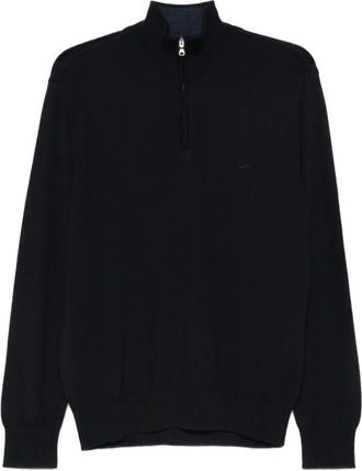 Paul & Shark X-Soft Half-Zip Sweater - Heren - Coltruien - Blauw - L - Wol - Truien & Vesten
