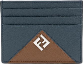 Fendi Lui Kaarthouder - Heren - Portefeuilles - Blauw - ONE Size - Katoen - Accessoires