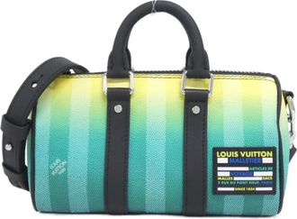 Louis Vuitton Vert Coated Canvas Boston Bag (Pre-Owned)