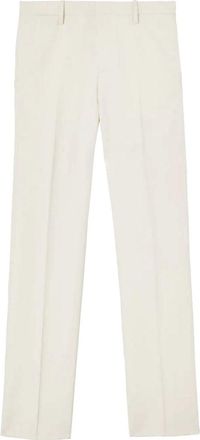 Off-white Mens Off-White FW22 Solid Color Buckle Belt Straight Casual Pants/Trousers White OMCA213S22FAB0036100