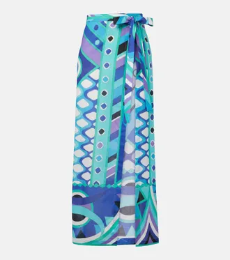 Pucci Copricostume in cotone con stampa