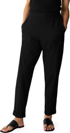 Eileen Fisher ANKLE TAPERED PANT W/ CUFF in Black at Nordstrom, Size X-Small
