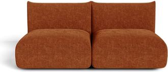 Sia Home Sof&aacute; modular 3 plazas terciopelo de chenilla terracota