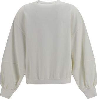 Brunello Cucinelli Cotton and Linen Blend Sweatshirt - White