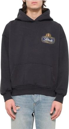 Rhude Hoodies & sweatvesten, Heren, Zwart, XL, Safari Crest Hoodie