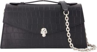 Alexander McQueen Skull Top Handle Clutch Black
