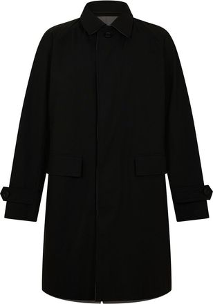 HUGO BOSS Mens Jared Rvs Overcoat in Black - Size X-Large