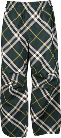 Burberry Broeken, Heren, Groen, M, Polyester, Broek