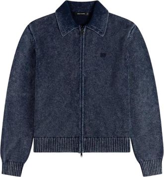 Daily Paper Clothing Indigo Knit Cardigan - Heren - Vesten - Paars - L - Katoen - Truien & Vesten