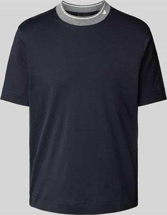 Emporio Armani T-Shirt mit Label-Stitching in Marine, Größe XXXL