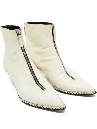Alexander Wang Eri studded leather boots - Bianco