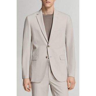 Mango Superslim Fit Stretch Sport Coat in Ecru at Nordstrom, Size 38