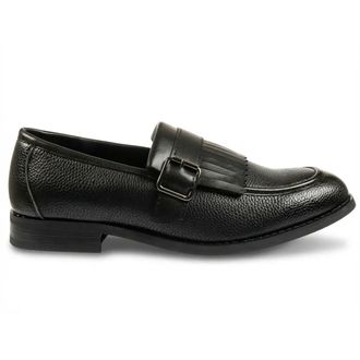 TruClothing PU Leather Kiltie Loafers Fringe Monk Strap Slip-On Shoes