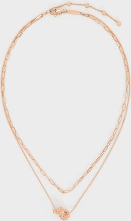 Charles & Keith Sable Rope-Knot Double-Chain Necklace