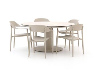 Bellagio la vita attrattiva Bellagio Valli/La Fonte &oslash;150cm dining tuinset 6-delig