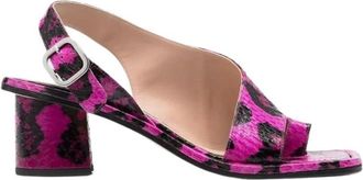Scarosso Jill High Heel Sandalen - Dames - Sandalen met hakken - Roze - 38 EU - Leer - Schoenen