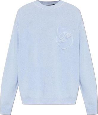 Dsquared2 Pocket Sweater - Heren - Ronde hals truien - Blauw - 2XL - Truien & Vesten