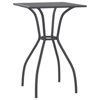 vidaXL Mesa De Jard&iacute;n De Malla De Acero Gris Antracita 50x50x72 Cm Vidaxl