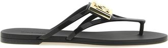 Dolce & Gabbana Black Logo Sandals
