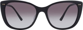 Bulgari Grey Gradient Cat Eye Ladies Sunglasses BV8220F 501/8G 56
