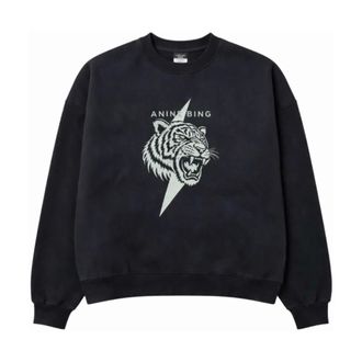 Anine Bing Sweatshirts, female, Black, Size: XS Miles Sweatshirt