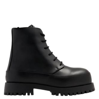 Ferragamo Ferragamo Fede Leather Combat Boots