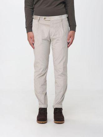 Berwich Pantaloni chino in velluto a coste con pince e vestibilit&agrave; slim