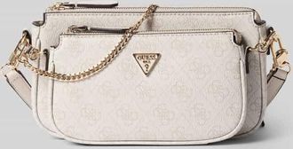 Guess Pouch mit Label-Applikation Modell NOELLE II in Weiss, Gr&ouml;&szlig;e 1