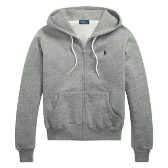Polo Ralph Lauren Zip-throughs - Dames - Vesten met rits - Grijs - M - Katoen - Hoodies & sweatvesten