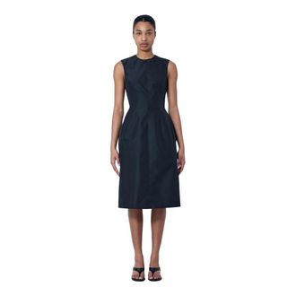 Jil Sander Sleeveless Structured Midi Dress - female - Jil Sander - Midi Dresses - Black - S - Dresses