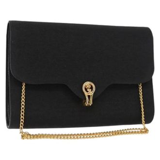 Gucci Pre-owned Clutches, female, Black, Size: ONE SIZE Pre-owned Vintage Nylon Shoulder Bag