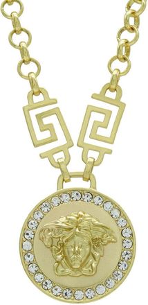 Versace Medusa Crystal Necklace Gold