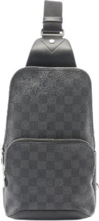 Louis Vuitton Pre-owned Avenue Damier Graphite Waist Bag - Heren - Vintage Schoudertas - Grijs - ONE Size - Leer - Vintage