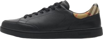 Burberry 26 Leather Set Sneakers Black Sand Beige 81188511
