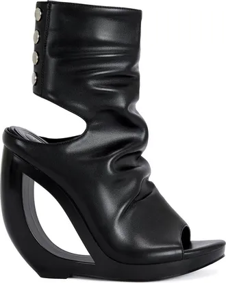 Azalea Wang Circos Wedge Sandal in Black at Nordstrom, Size 8.5