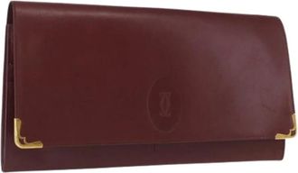 Cartier Pre-owned Clutches, female, Red, Size: ONE SIZE Pre-owned Vintage Leather Clutch